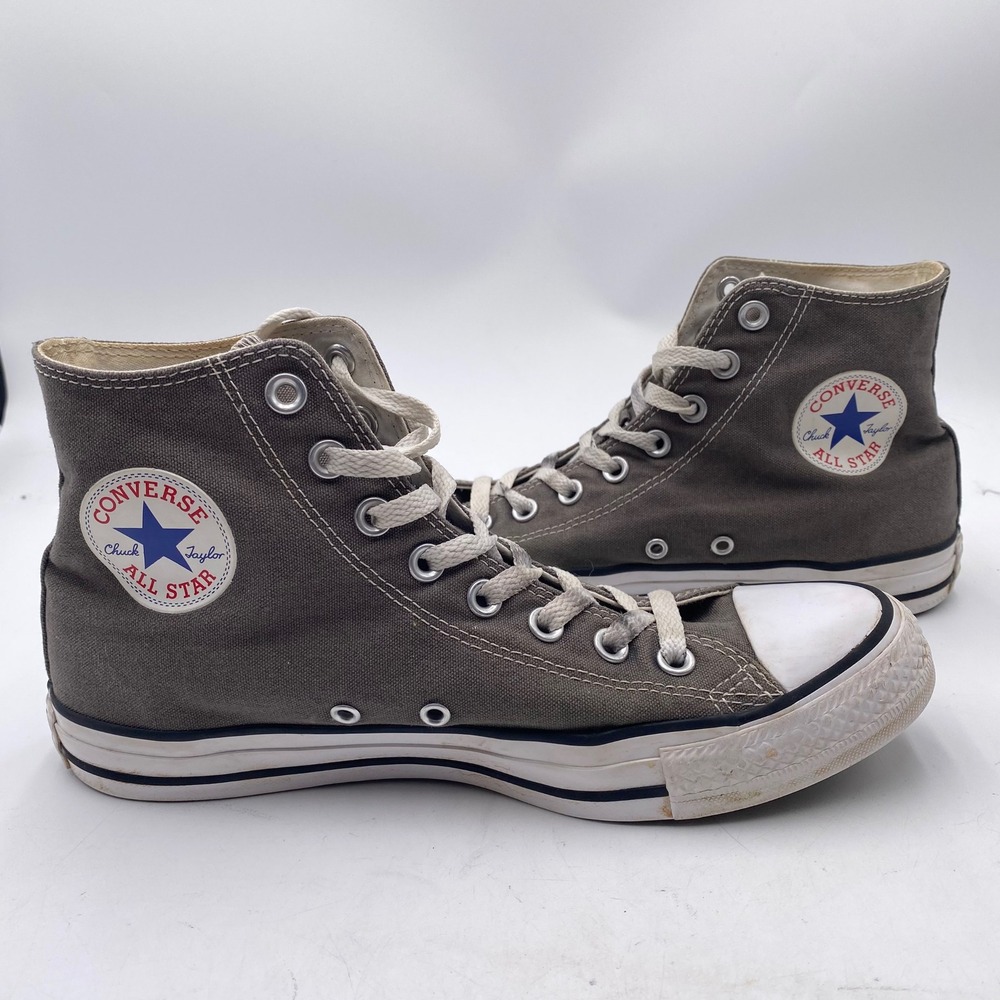 Converse Chuck Taylor All Star High Top Men 8 Women 10 Grey Canvas 1J793 Sneaker